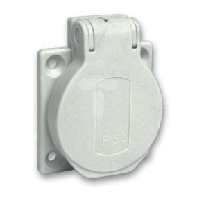 Gniazdo PK, szare, 2p+PE, 10/16A, 250 V, francuskie, IP54, podtynkowe PKN52G