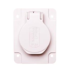 Gniazdo PK, szare, 2p+PE, 10/16A, 250 V, francuskie, IP54, podtynkowe PKN61G