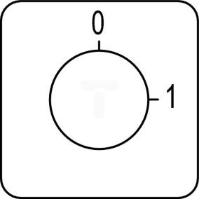 Etykieta łącznika krzywkowego 0, 1, 45x45mm KZ18093
