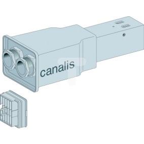 Canalis, kaseta zasilająca dla KBB, 40A, lewa, biała, metalowa KBB40ABG44W