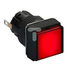 Wskażnik świetlny kwadr. O 16, IP 65, czerw., zintegr. LED, 24 V, złącze XB6ECV4BP