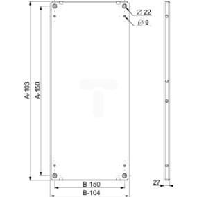 Spacial SF płyta montażowa, 1200x600mm NSYMP126