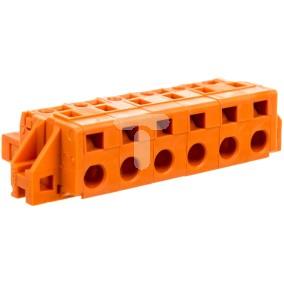 Gniazdo MCS-MIDI Classic 6-biegunowe pomarańczowe raster 7,62mm 231-706/031-000 