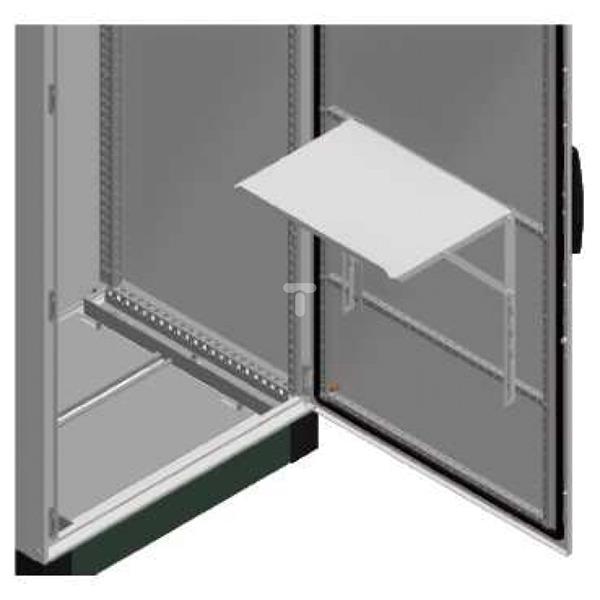 Półka na drzwi szary metal 600mm RAL7035 NSYSDT6