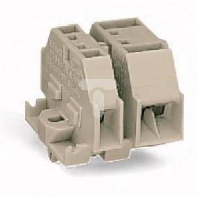 Złączka 2-przewodowa EEx 4mm2 jasnoszara ze stopką montażową 262-180 /50szt./