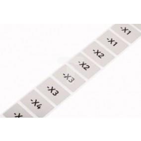 Tabliczki na przycisk 27,5x17,5mm srebrne 1000szt. / rolka 210-856