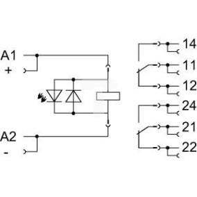 Przekaźnik 220V DC 2p 858-328