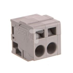 Listwa zaciskowa do płytek drukowanych 2-biegunowa szara raster 5mm 739-102