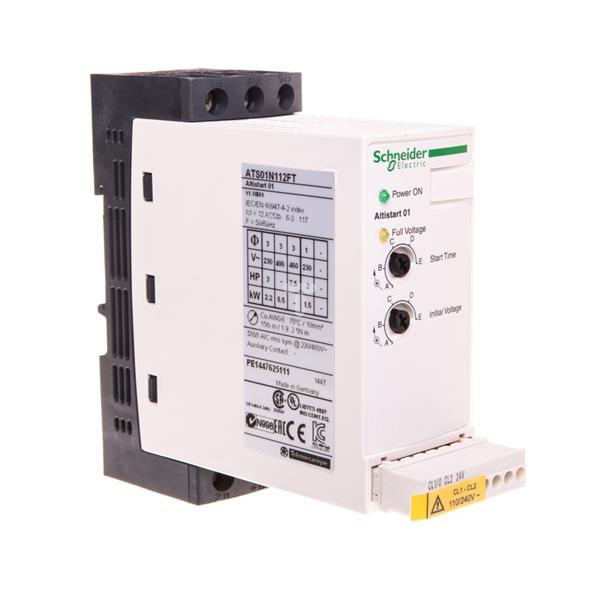 Softstart 1/3-fazowy 110-480V 12A 1,5/2,2/5,5kW 230/230/400V Altistart ATS01N112FT