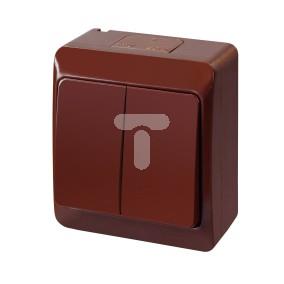 Hermes Łącznik świecznikowy hermetyczny IP44 brązowy ŁNT 0332-06