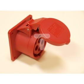 Gniazdo tablicowe proste TWIST 32A 400V 3P+Z 75x75mm 324-6f7