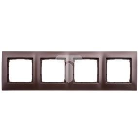 Simon 54 Premium Ramka poczwórna brąz mat DR4/46 WMDZ-0140xx-046