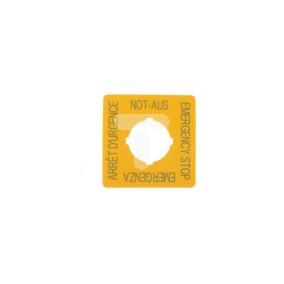 Tabliczka opisowa żółta kwadratowa 50x50mm EMERGENCY STOP M22-XYK1 216484