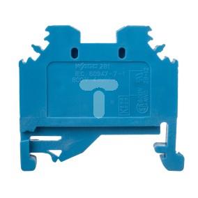 Złączka szynowa 2-przewodowa 4mm2 niebieska 281-104