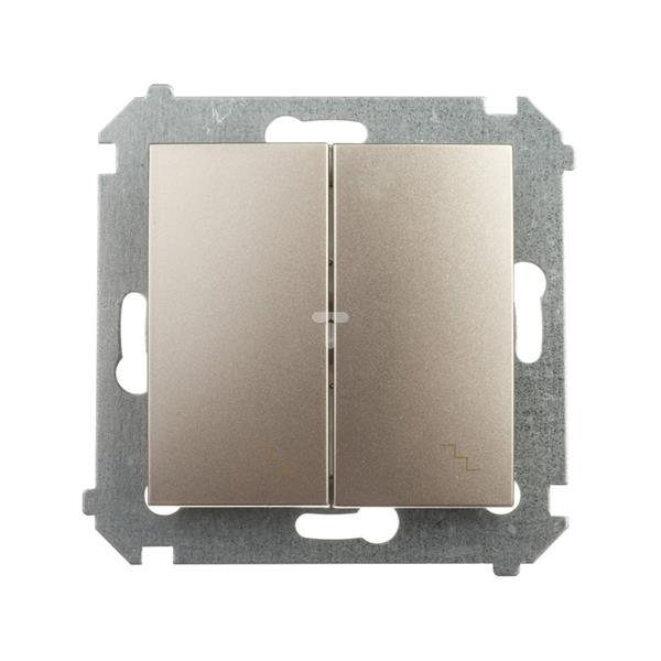 Simon 54 Łącznik schodowy podwójny złoty mat DW6/2.01/44 WMDL-0602xx-044