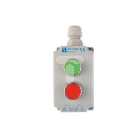 Kaseta sterownicza 2-otworowa z przyciskami zielony/czerwony IP65 ST22K2\01-1
