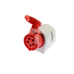 Gniazdo stałe 5P 16A 400V czerwone IP44 115-6