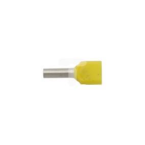 Końcówka tulejkowa izolowana HI 2X1/8 żółta E08KH-02020104721 /100szt./