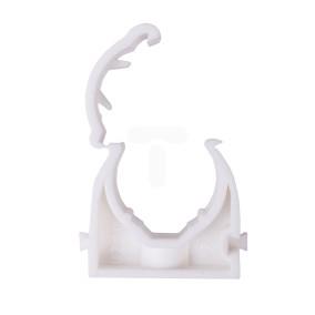Uchwyt zamknięty do rur 20mm biały UZE-20 /100szt./