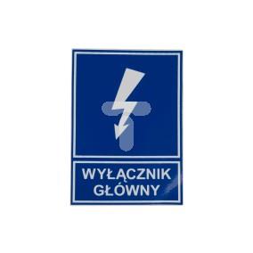 Tabliczka /znak informacyjny/ TZI 52X74S /WYŁĄCZNIK GŁÓWNY/ E04TZ-01041110200 /10szt./