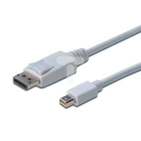 Kabel połączeniowy miniDisplayPort 1.1a Typ miniDP/DP, M/M biały 2m