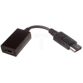 Kabel adapter DisplayPort 1.1a  Typ DP/HDMI A, M/Ż czarny 0,15m