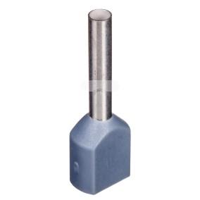 Końcówka tulejkowa izolowana TID 2x0,75mm2/10mm szara cynowana /500szt./
