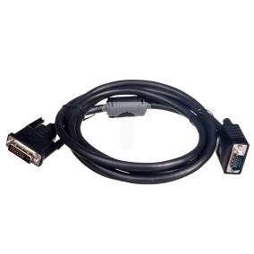 Kabel adapter DVI-I Dual Link Typ DVI-I(24+5)/VGA, M/M czarny 2m AK-320300-020-S