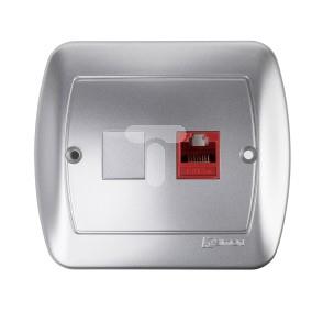 Simon Akord Gniazdo komputerowe pojedyncze RJ45 5e aluminium metalizowane AF51/26 WMAK-4510xx-D013