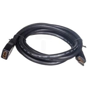 Kabel przedłużający HDMI Highspeed 1.4 z Eth. GOLD Typ HDMI A/HDMI A, M/Ż czarny 2m AK-330201-020-S