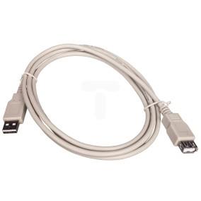 Przedłużacz szary USB A /M - USB A /Ż s/USB 2.0 AK-300202-018-E 1.8m