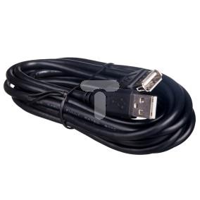 Przedłużacz czarny USB A /M - USB A /Ż s/USB 2.0 AK-300202-030-S 3m