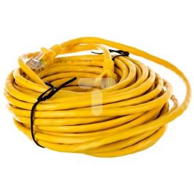 Kabel krosowy patchcord U/UTP kat.5e CCA żółty 10m 04733