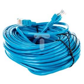 Kabel krosowy patchcord U/UTP kat.5e CCA niebieski 15m 04722