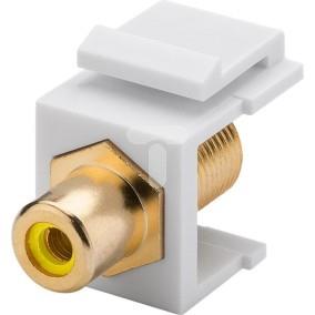 Keystone moduł Cinch/RCA - gniazdo Cinch żółte > gniazdo F 79799