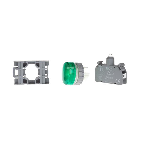 Lampka sygnalizacyjna 22mm zielona 24-230V AC/DC SP22-LZ-LED-UNI\AC/DC