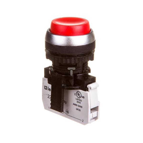 Przycisk sterowniczy 22mm czerwony 1R z samopowrotem 023715