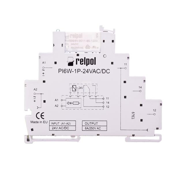 Przekaźnik interfejsowy 1P 6A 24V 24V AC/DC PIR6W-1P-24VAC/DC 858606