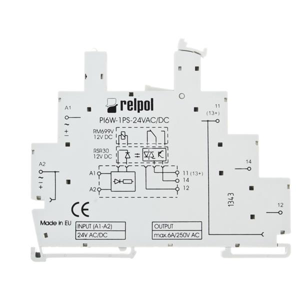 Gniazdo do przekaźnika RM699BV i RSR30 6A 24VAC/DC PI6W-1PS-24VAC/DC 858599