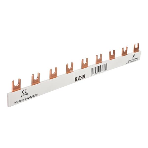 Szyna łączeniowa 1P 63A 10mm2 widełkowa (9 mod.+HI) EVG-1PHAS/9MODUL/HI 215656