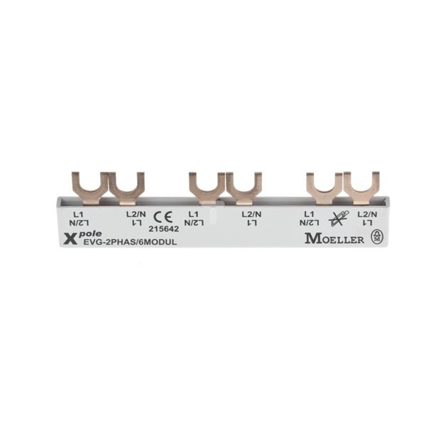 Szyna łączeniowa 2P 63A 10mm2 widełkowa (6 mod.) EVG-2PHAS/6MODUL 215642