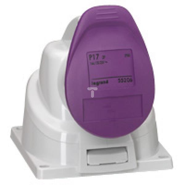 Gniazdo stałe 2P 32A 20-25V fioletowe IP44 055256