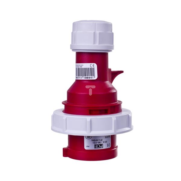 Wtyczka przenośna 16A 4P 400V czerwona IP67 0142-6