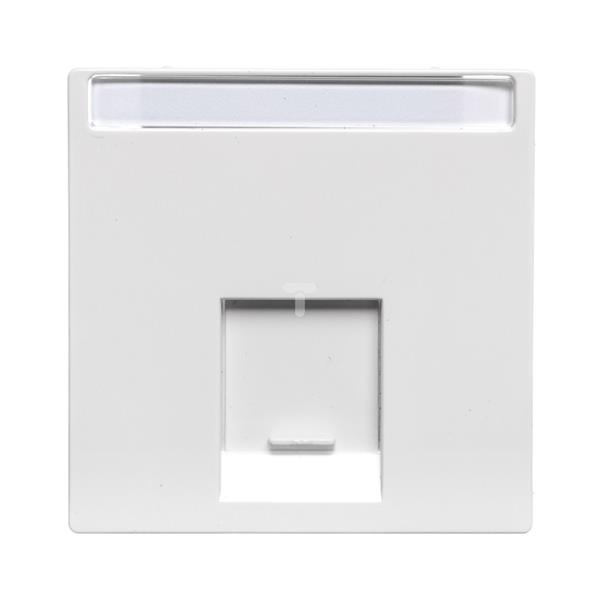 Merten System M Płytka centralna pojedyncza gniazda komputerowego RJ45 biel polarna MTN469819
