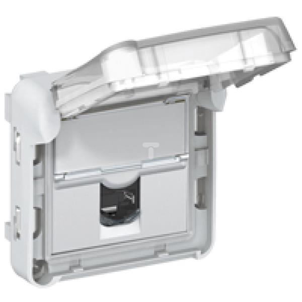 PLEXO Gniazdo białe 1XRJ45 KAT.5E UTP 069556