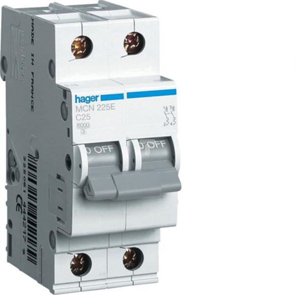 Wyłącznik nadprądowy 2P C 25A 6kA AC MCN225E