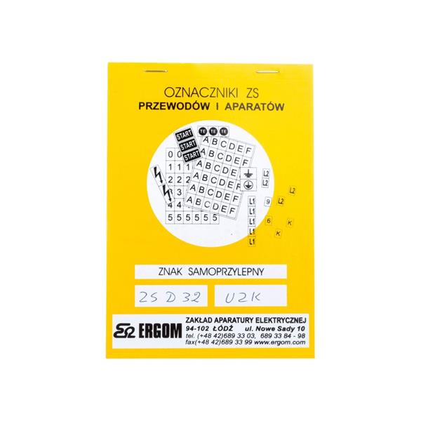 Znaki samoprzylepne ZS D32/UZK E04ZP-02030406200