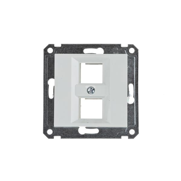 LUMINA2 Płytka podwójna Keystone Jack biała WL2320