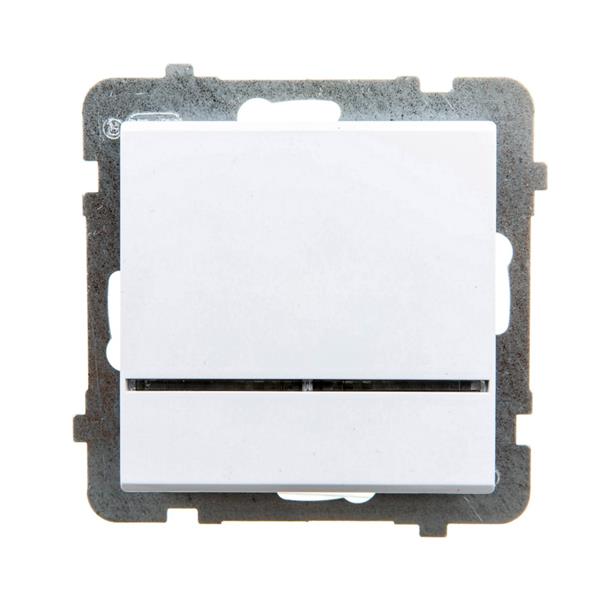 SONATA Łącznik jednobiegunowy 16AX biały IP20 z podświetleniem ŁP-1RS/m/00