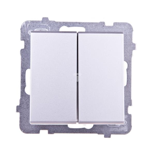 SONATA Łącznik świecznikowy 16AX srebro mat IP20 ŁP-2R/m/38